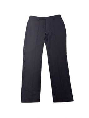 Calvin Klein Performance Dress Pants Mens 34x30 Wine Black Mini Check Slim NEW